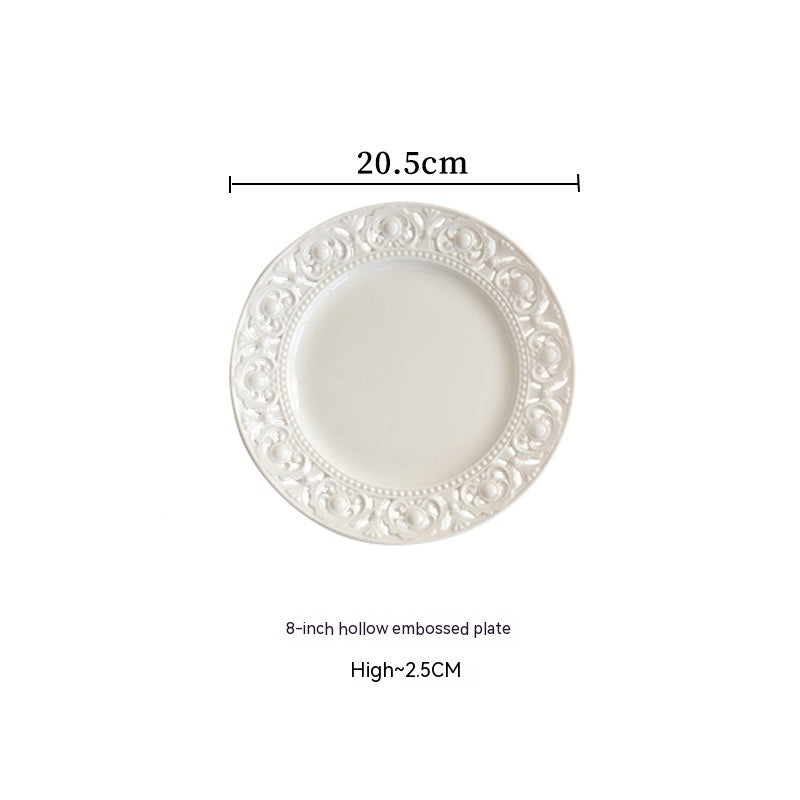 The Quintessential and Classic Hollow Plate and Cake Relief Plate and Stand (Order Each Separately)