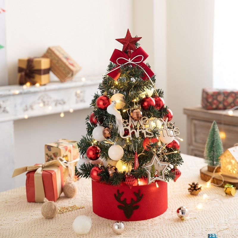 Cute, Bright, and Compact Mini Desk Christmas Tree with Decorations and Lights! – Festive Décor for Small Spaces