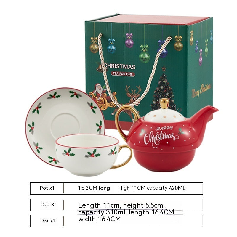 Delicate and Warming High Quality Christmas Ceramic Cup and Saucer