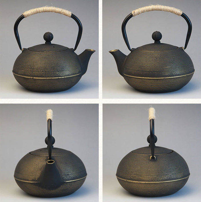 Cast iron kettle boiling water tea teapot