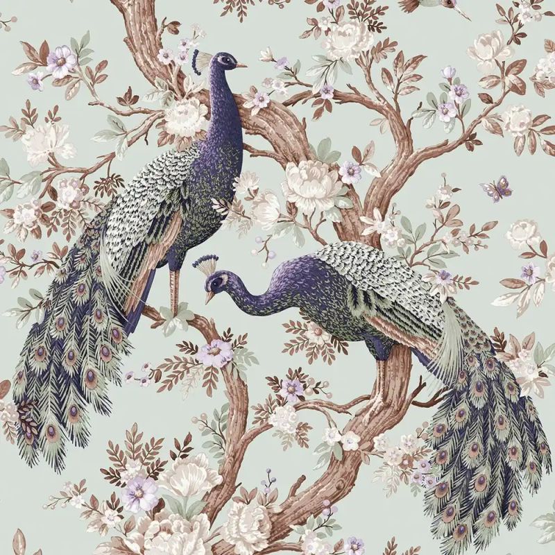 The Peacocks Premium Quality Wallpaper Roll - 10m x 52cm