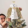 Julemirakel Golden Angel Dog Tree Topper - En charmerende ferietilføjelse til hundeelskere og unge familier