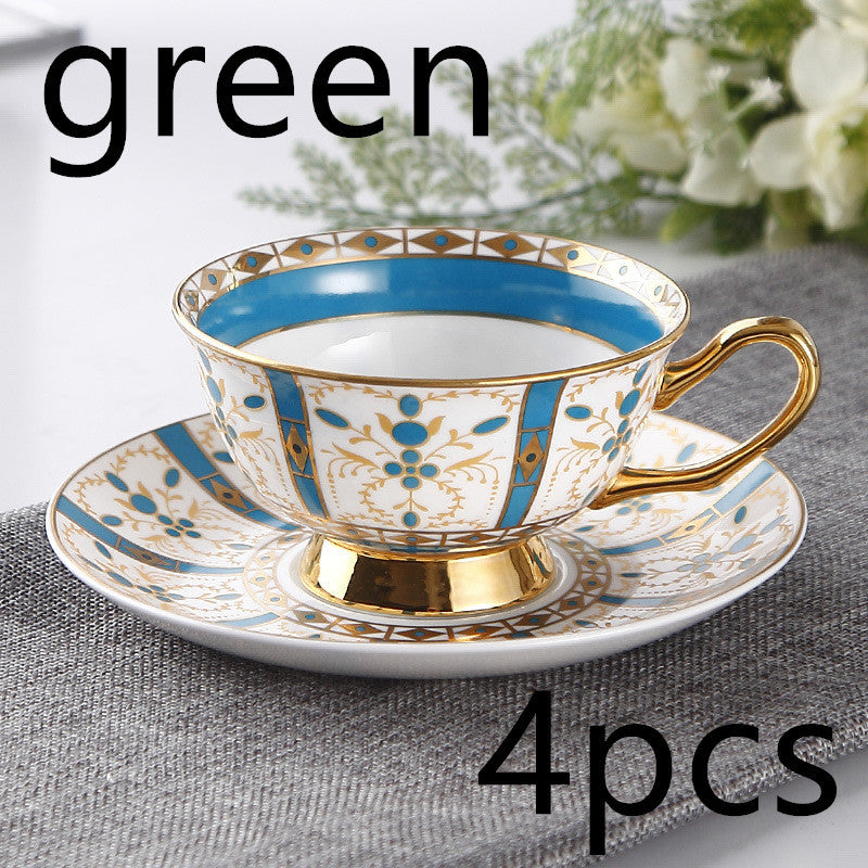 Small Luxury Highest Grade Bone China Coffee Cup Set – English-Inspired Elegance