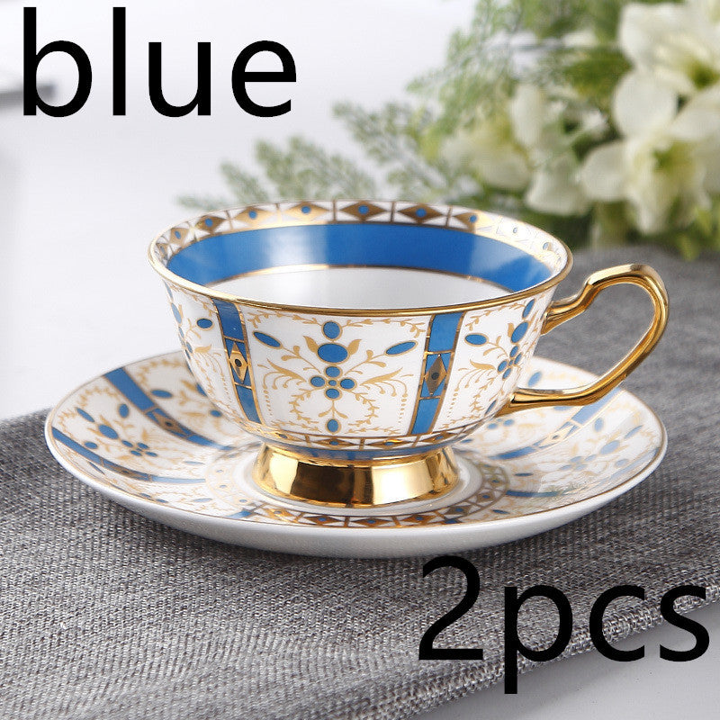 Small Luxury Highest Grade Bone China Coffee Cup Set – English-Inspired Elegance