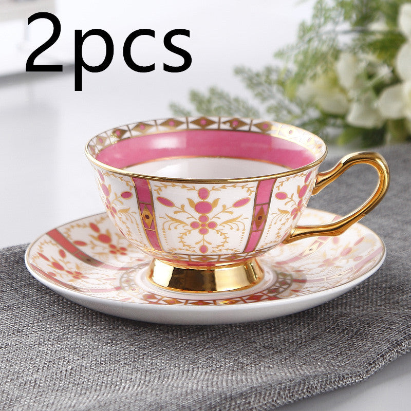 Small Luxury Highest Grade Bone China Coffee Cup Set – English-Inspired Elegance