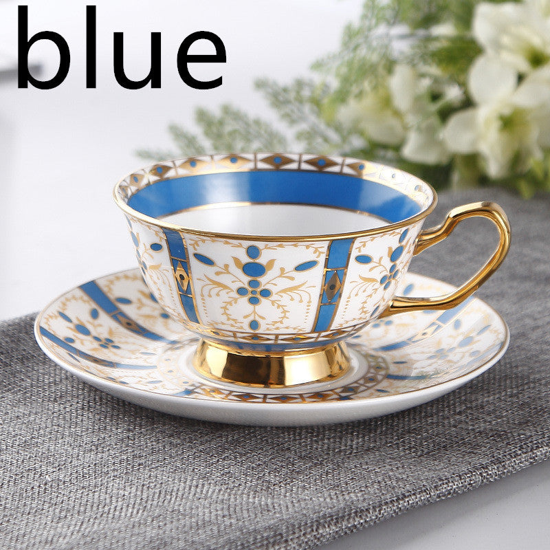 Small Luxury Highest Grade Bone China Coffee Cup Set – English-Inspired Elegance