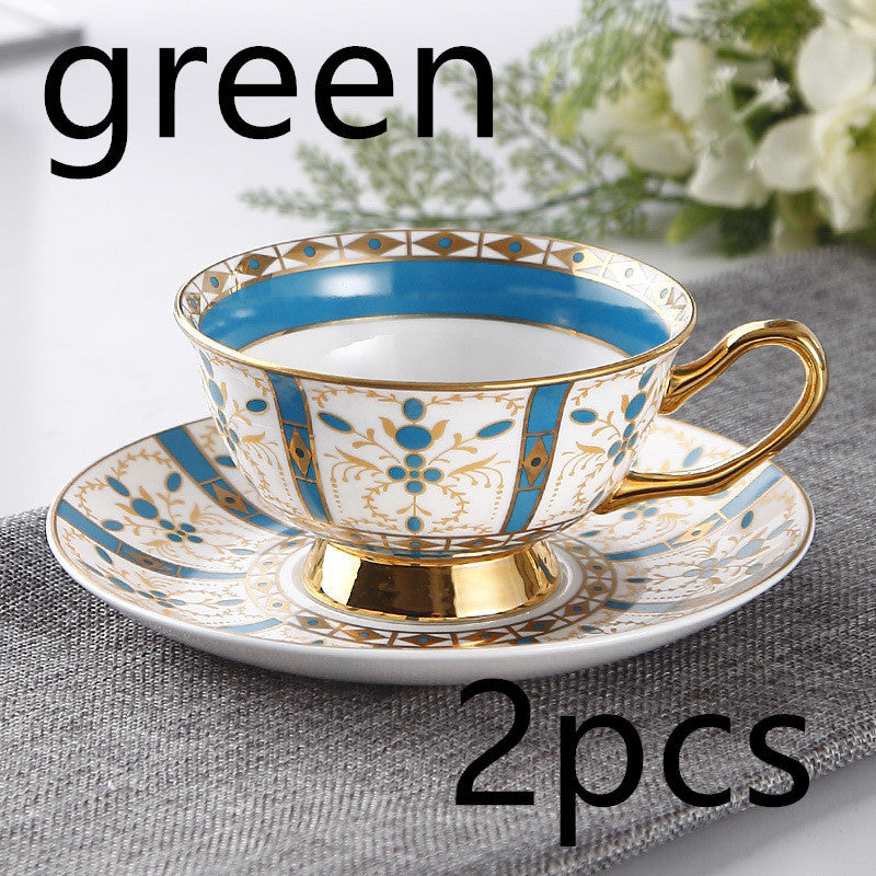 Small Luxury Highest Grade Bone China Coffee Cup Set – English-Inspired Elegance