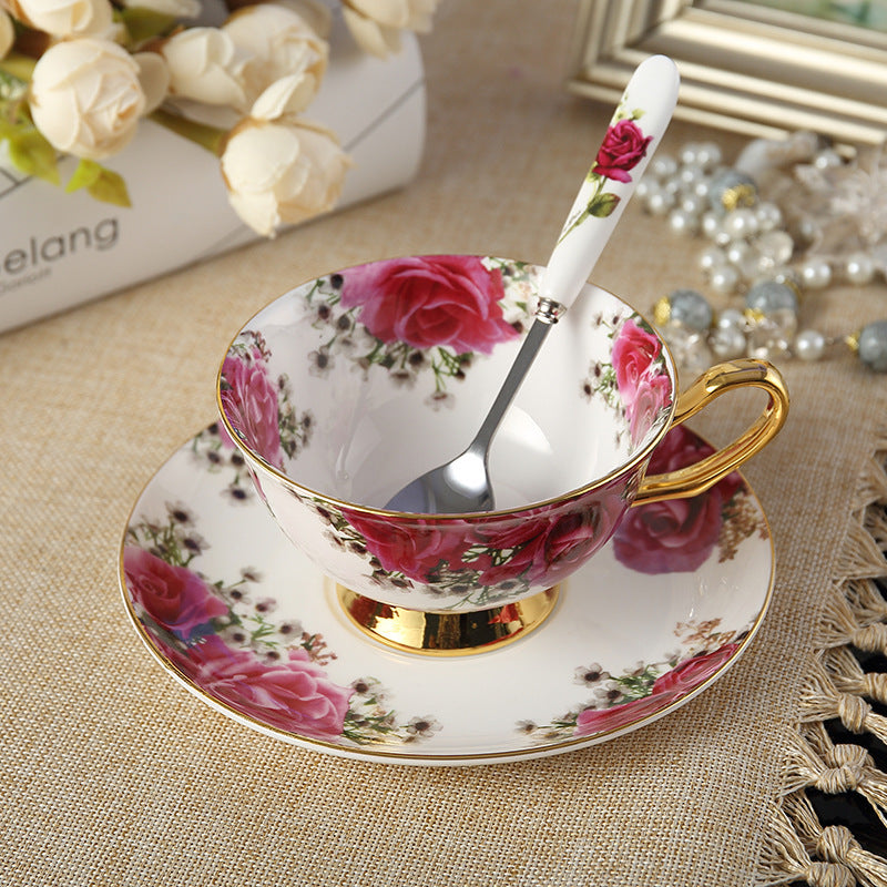 Tea Set Black Tea Cup Couple Cup With Saucer Spoon