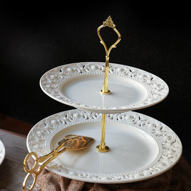 The Quintessential and Classic Hollow Plate and Cake Relief Plate and Stand (Order Each Separately)