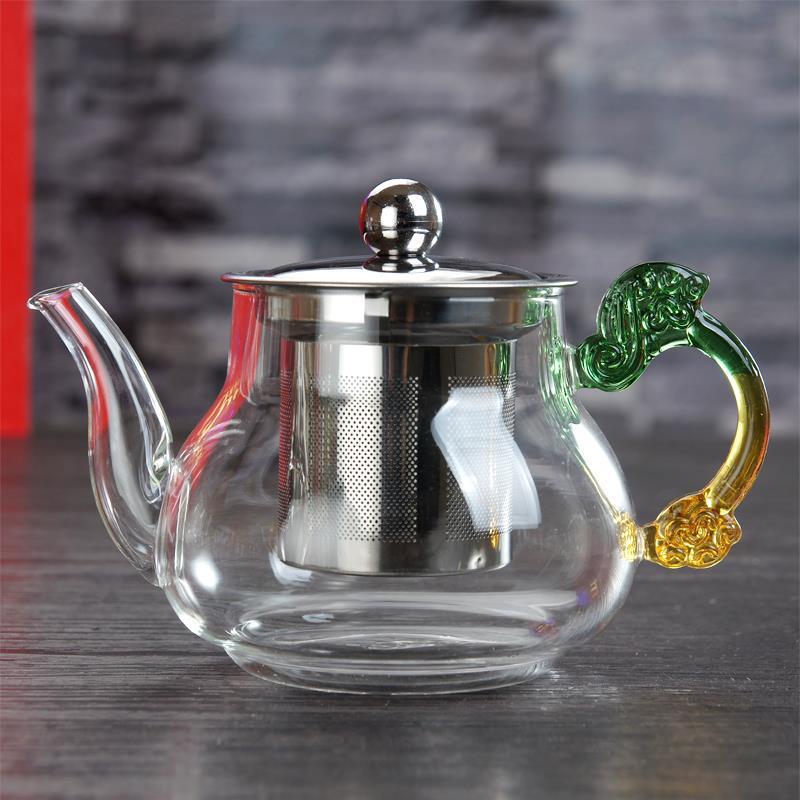 Ornate Borosilicate Teapot with Infuser - A Stunning Centrepiece for Any Table