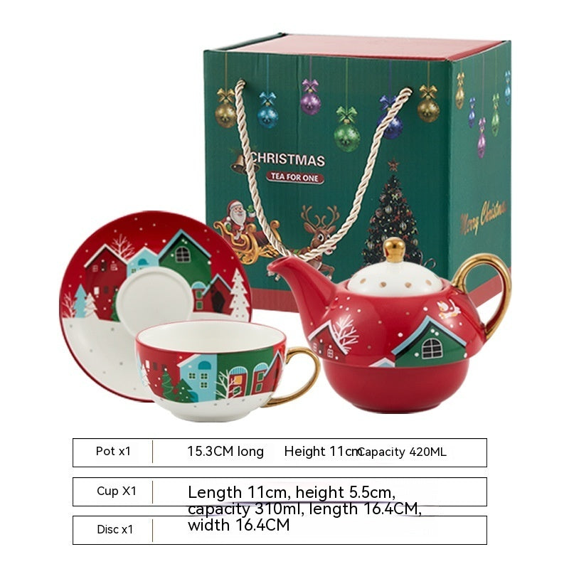 Delicate and Warming High Quality Christmas Ceramic Cup and Saucer