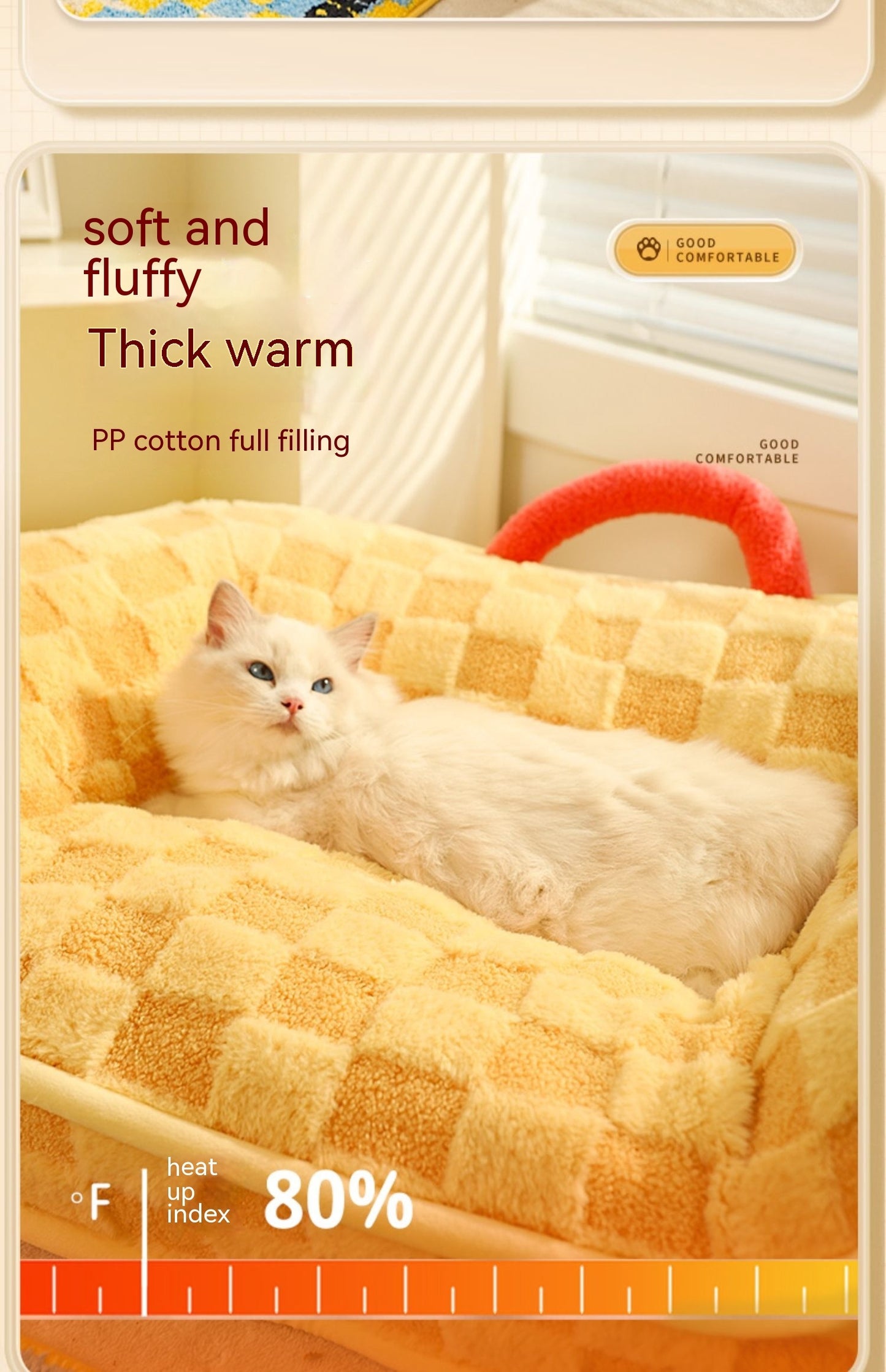 Cat Nest Winter Warm Pet Bed Kan tages af og vaskes