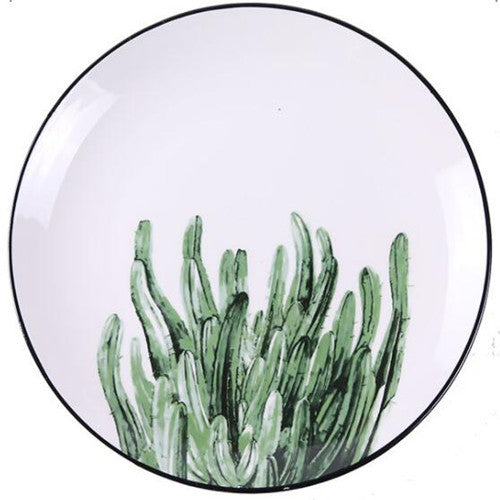 Unique and Delicate and Green Plant Ceramic Plate