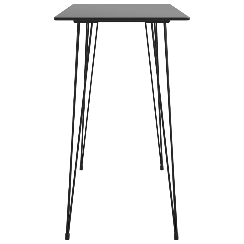 7 Piece Bar Table and 6 Stools.  Set in Black and White