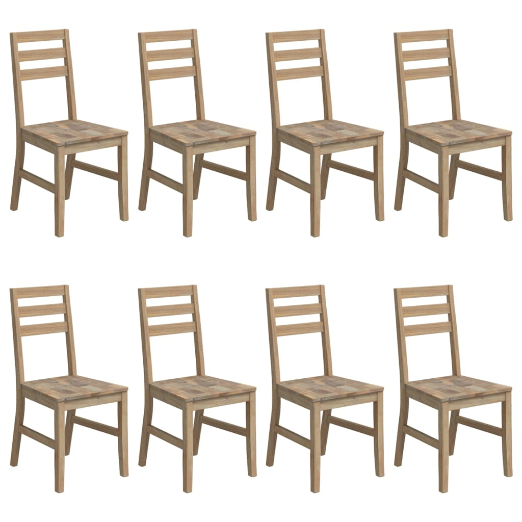 Lovey Set of Dining Chairs 8 pcs Solid Wood Acacia