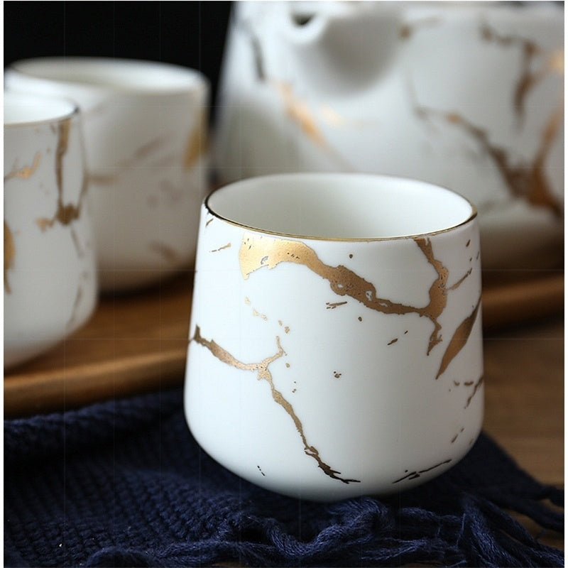 To Be Artisan Contemporary Marble Tea Set