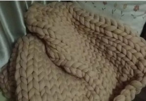 Divine Wool blanket hand-woven super thick wool blanket arm knit air conditioning blanket