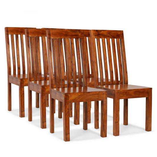 6 Dining Chairs  Solid Wood Modern