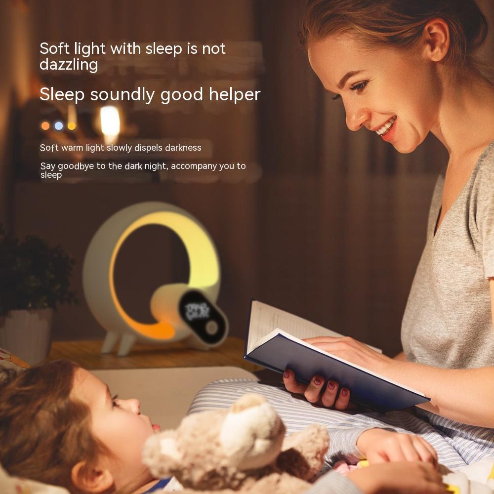 Creative Q Light Analog Sunrise Digital Display Vækkeur Bluetooth Audio Intelligent Wake-up Q Farverigt Atmosphere Light