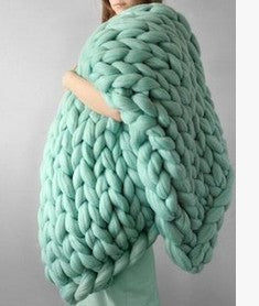 Divine Wool blanket hand-woven super thick wool blanket arm knit air conditioning blanket