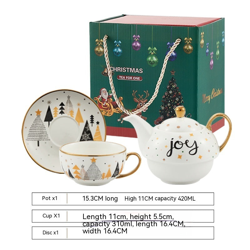 Delicate and Warming High Quality Christmas Ceramic Cup and Saucer