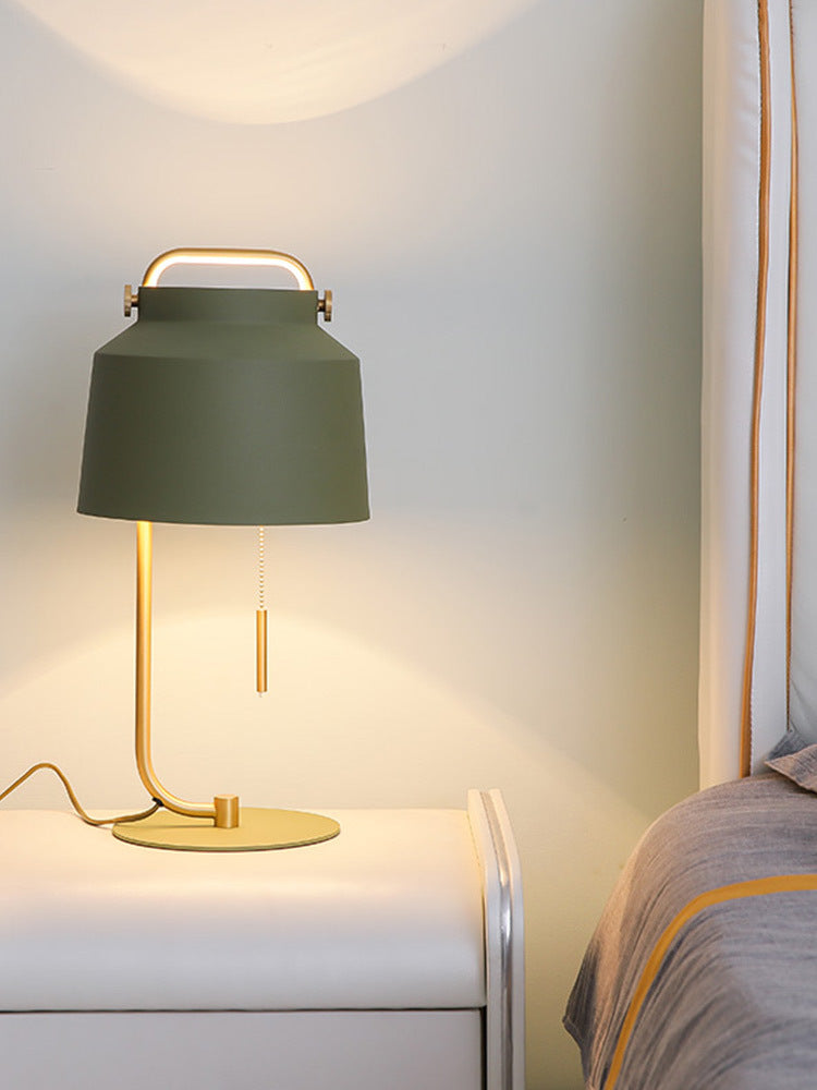 Retro Green Table Lamp - Perfect for Living Room, Bedroom, or Study