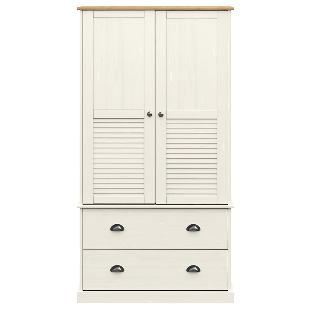 Artisan Wardrobe VIGO White 90x55x176 cm Solid Wood Pine