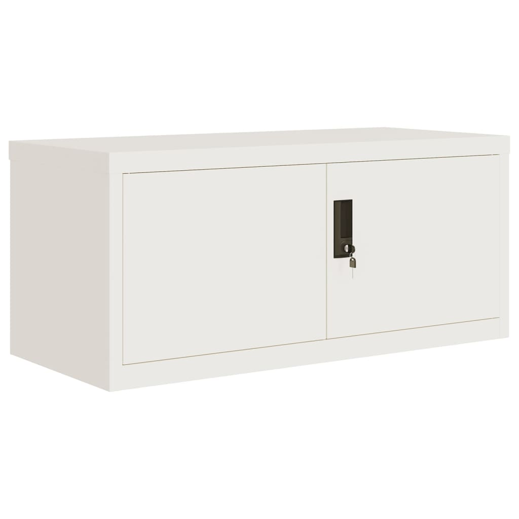 Contemporary and Fresh File Cabinet White 90x40x180 cm Steel