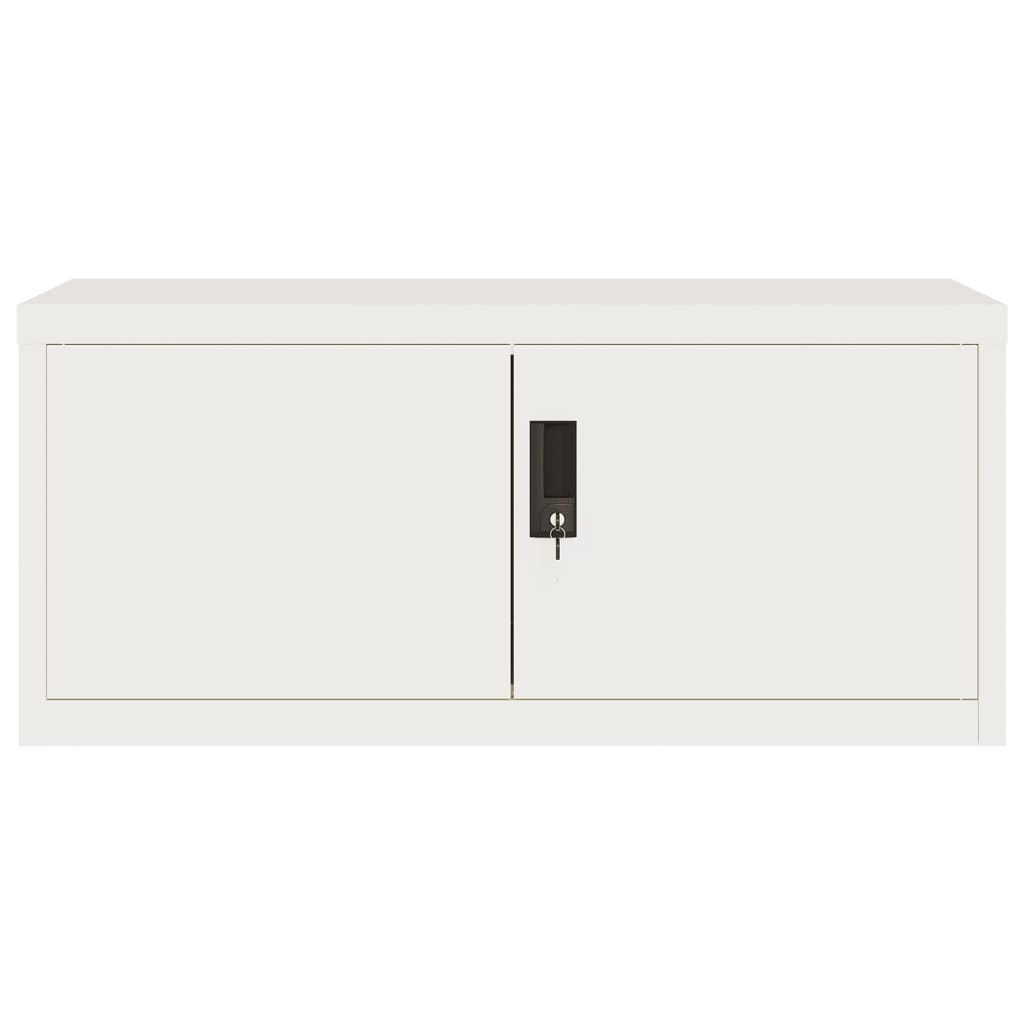 Contemporary and Fresh File Cabinet White 90x40x180 cm Steel