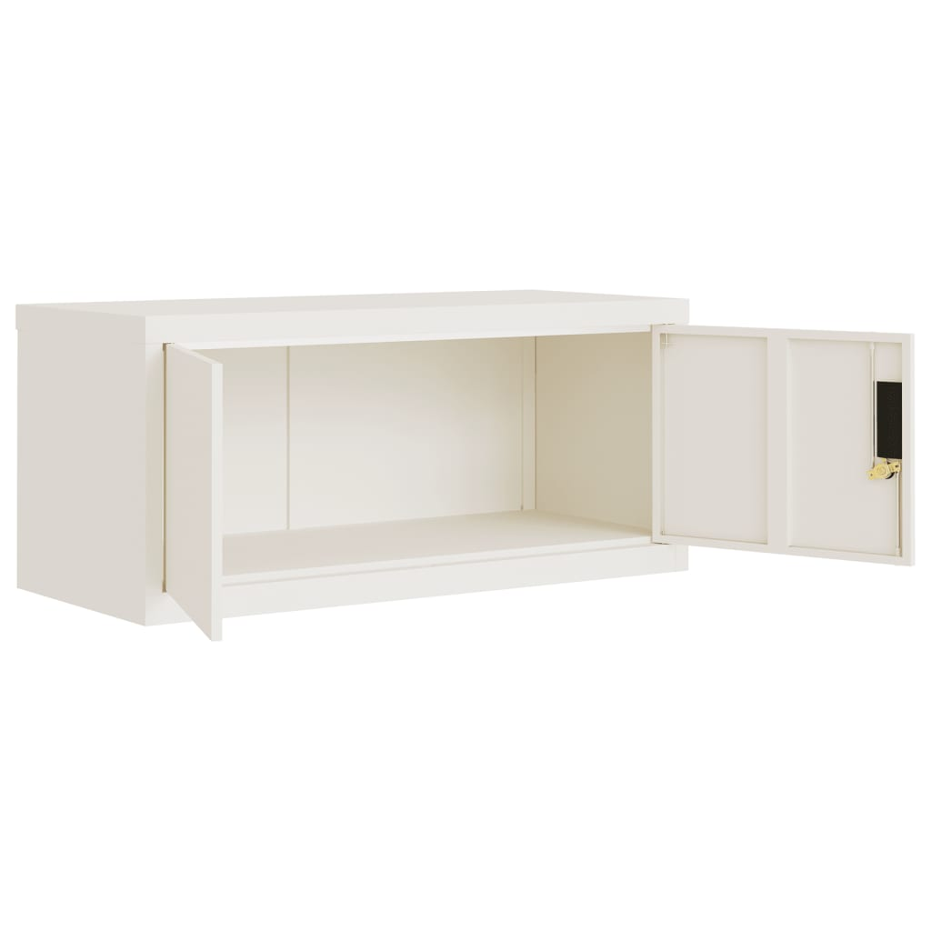 Contemporary and Fresh File Cabinet White 90x40x180 cm Steel