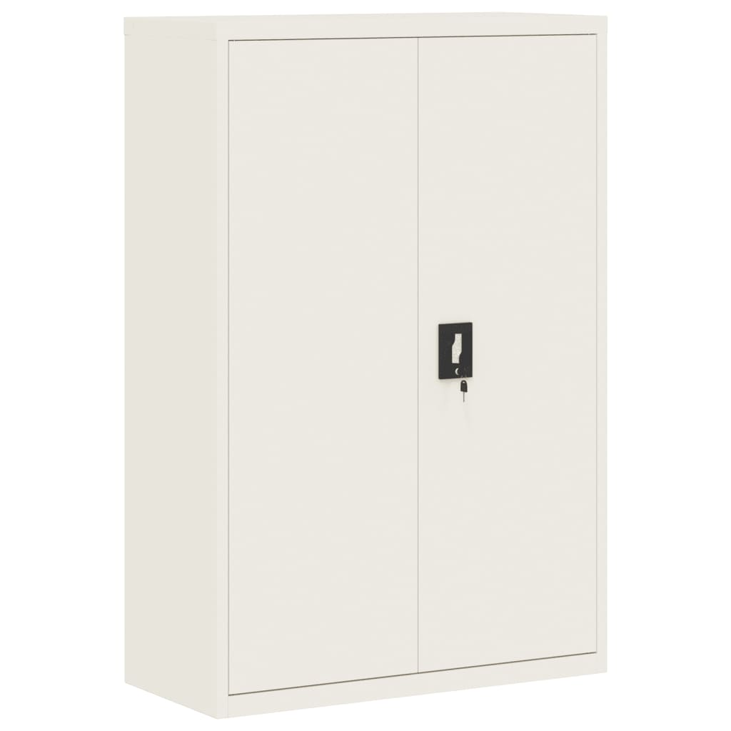 Contemporary and Fresh File Cabinet White 90x40x180 cm Steel