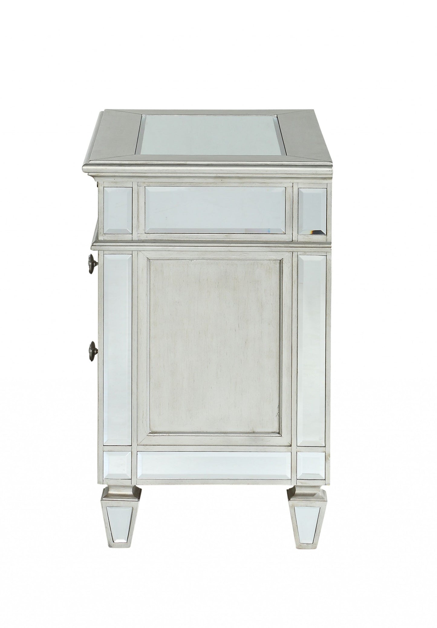 The Parisian Nightstand Mirrored Wood Nightstand