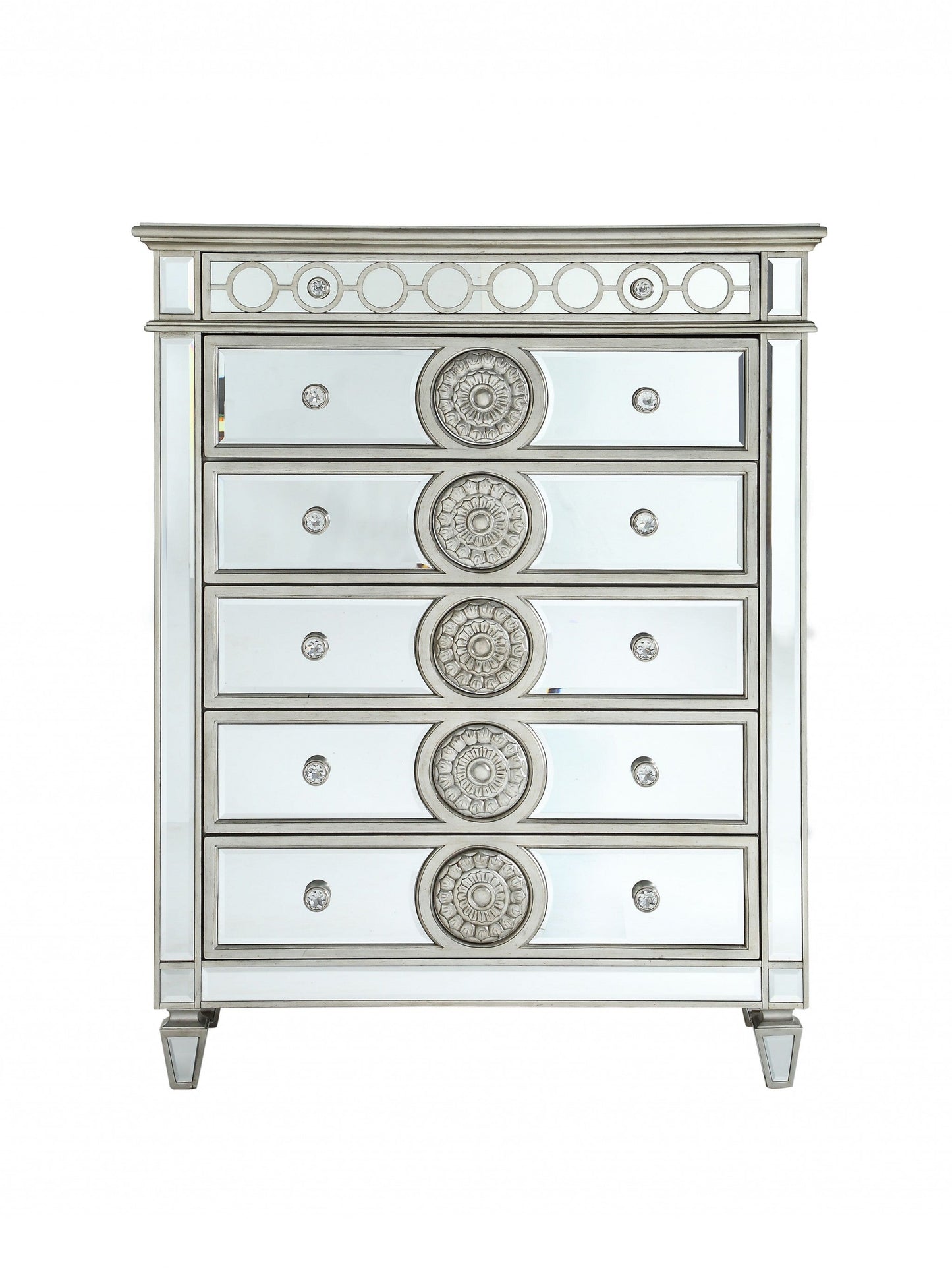 The Sophisticated Parisian Mirrored Wood Chest