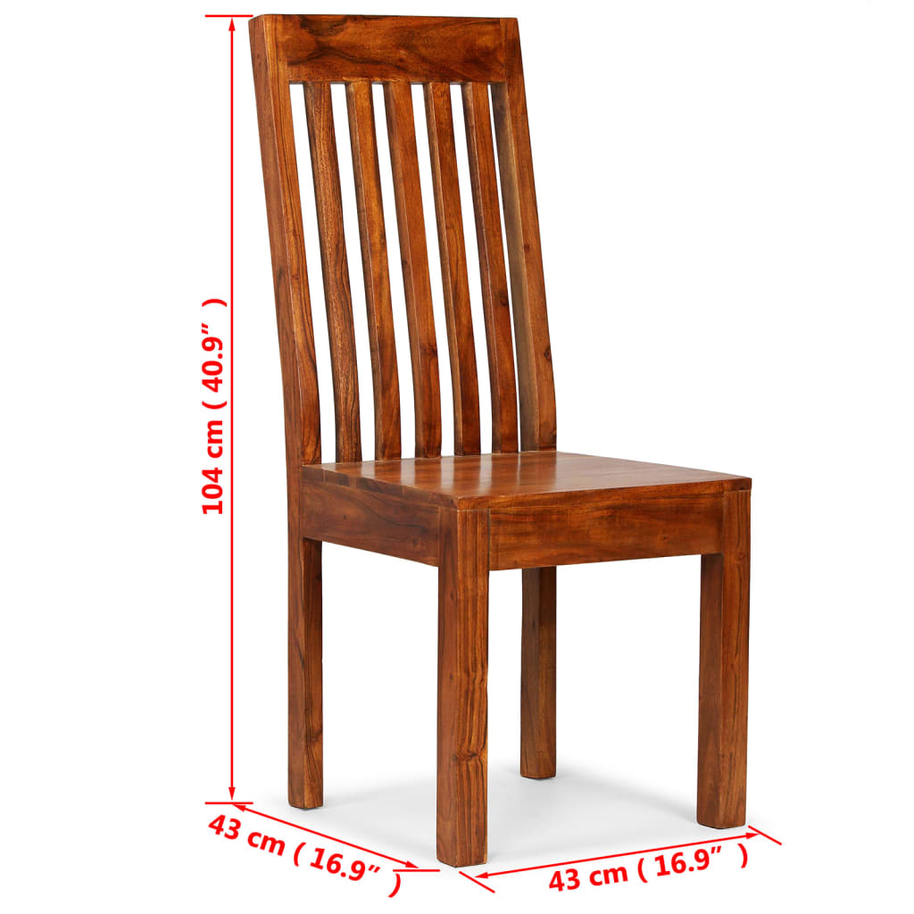 6 Dining Chairs  Solid Wood Modern