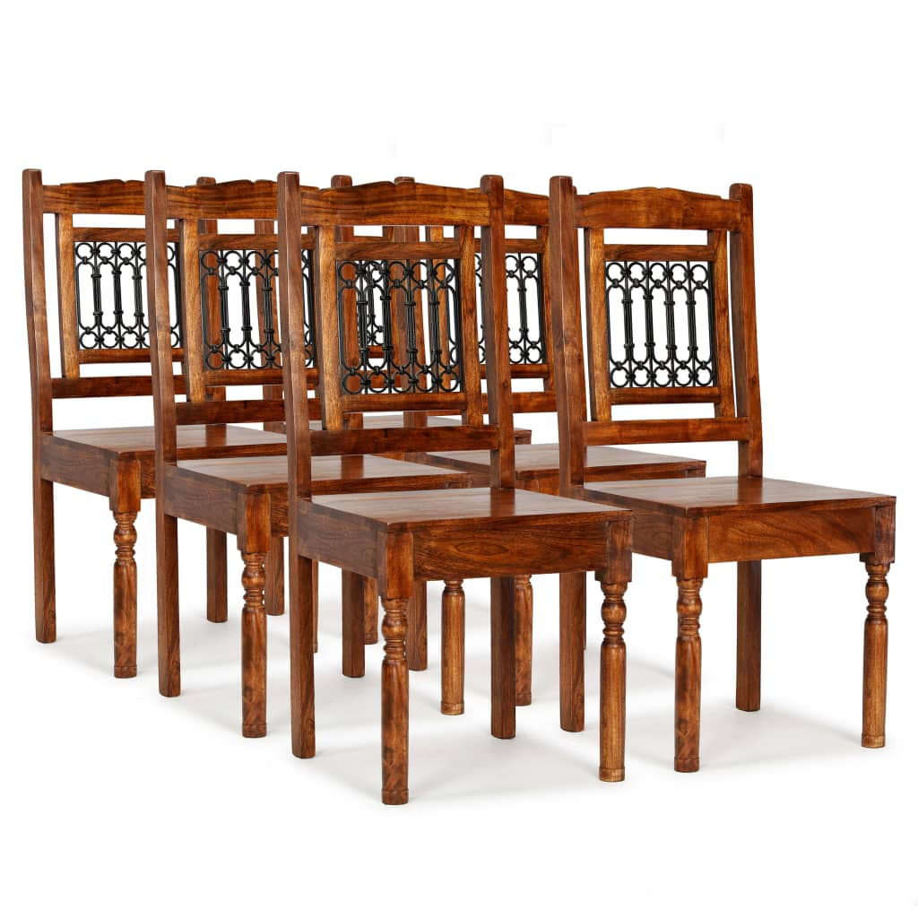 6 Dining Chairs of Solid Wood.  Classic Style