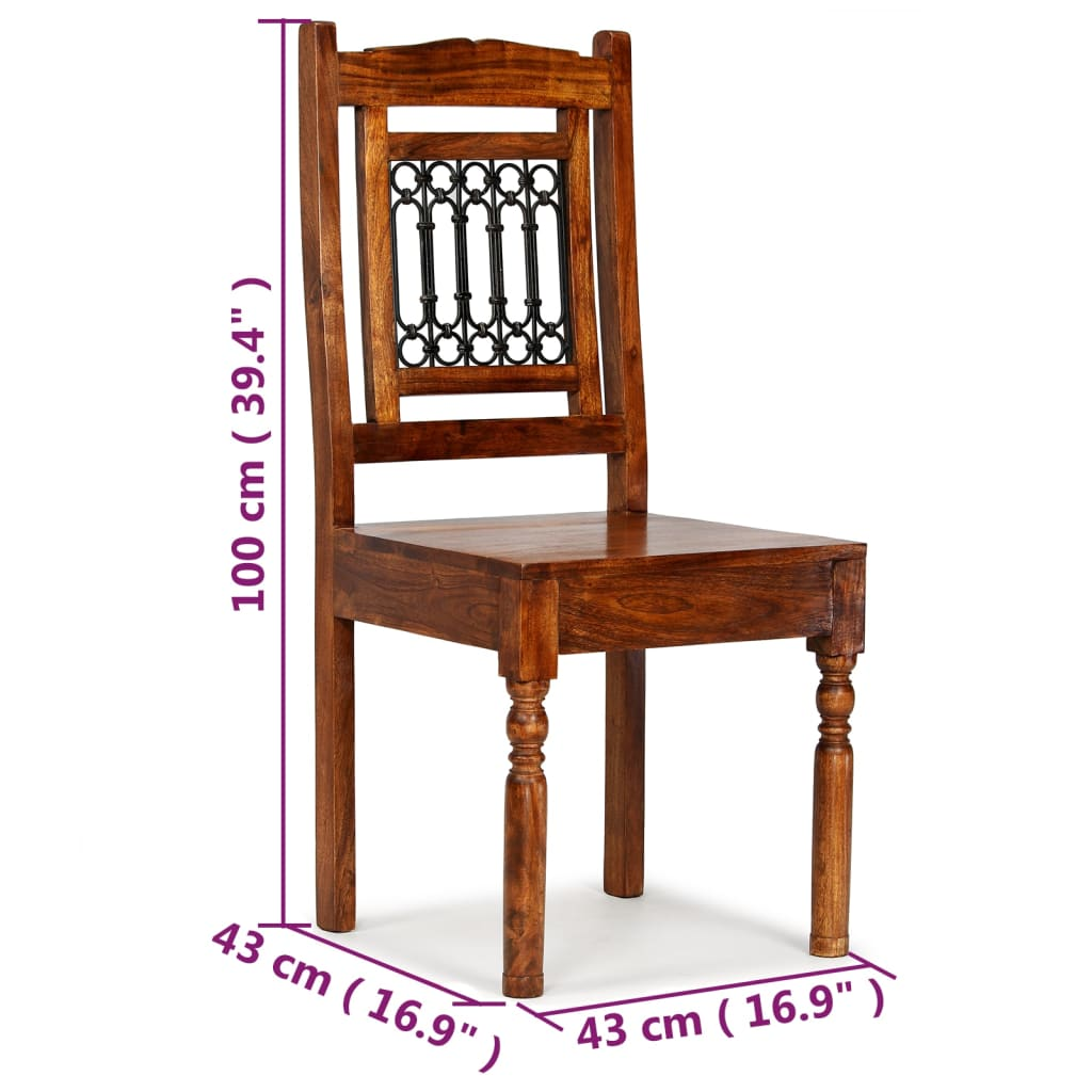 6 Dining Chairs of Solid Wood.  Classic Style