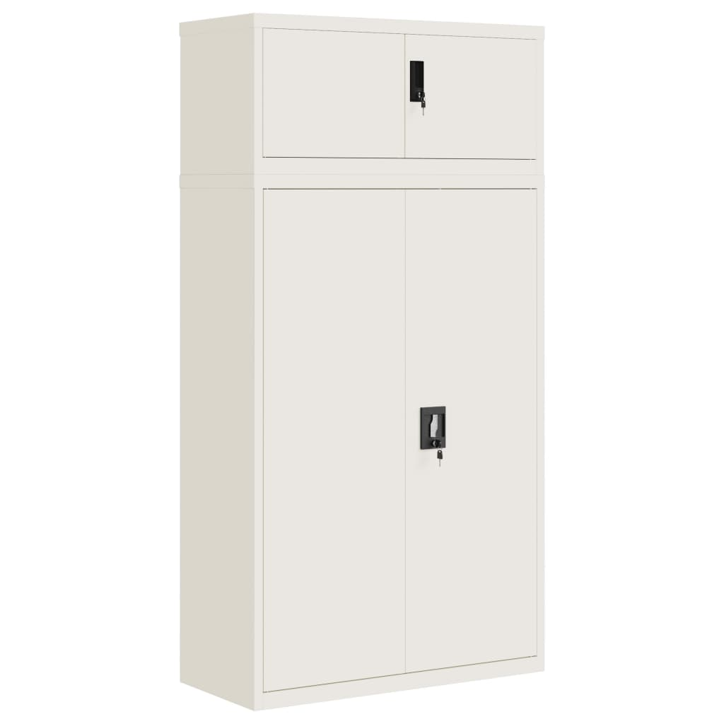 Contemporary and Fresh File Cabinet White 90x40x180 cm Steel