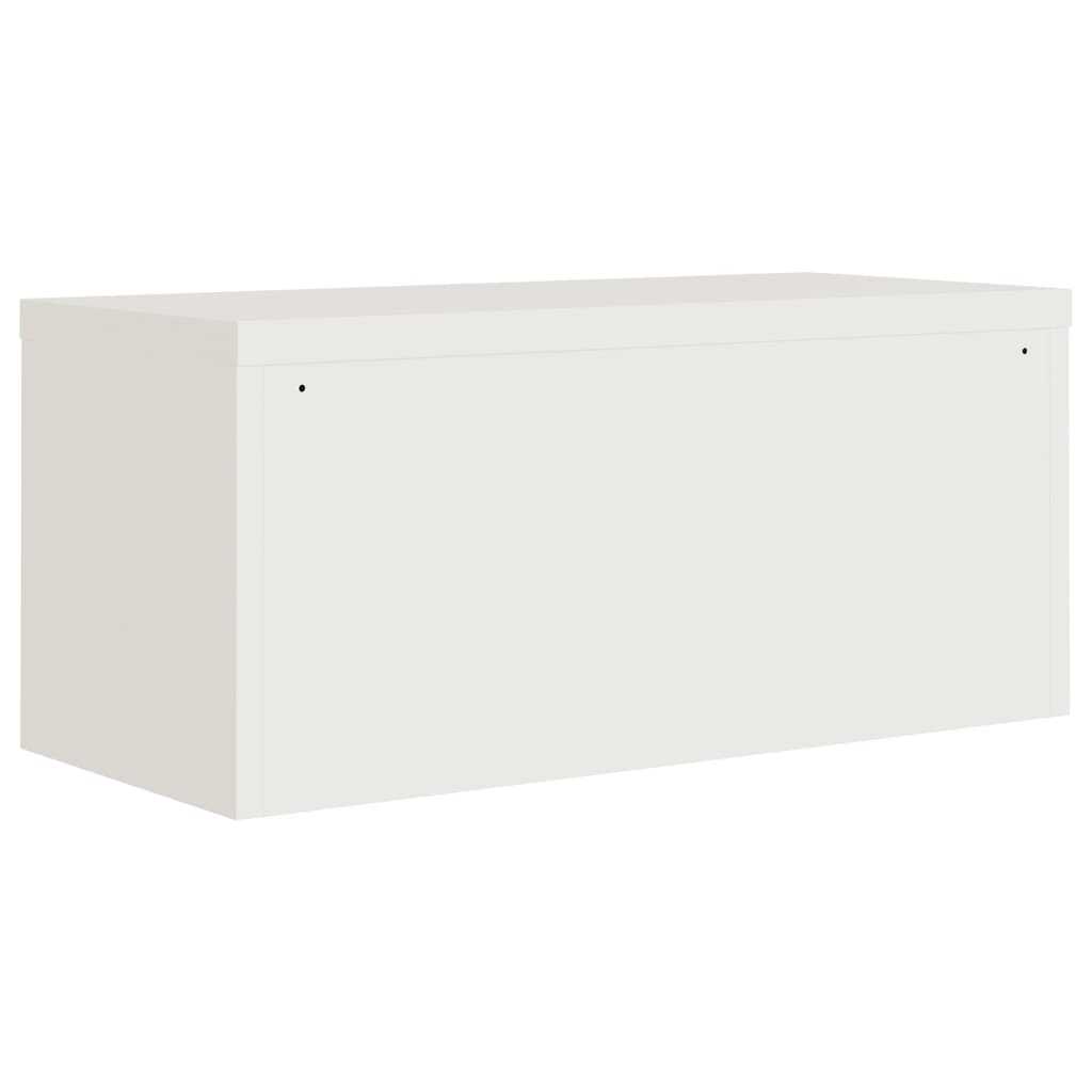 Contemporary and Fresh File Cabinet White 90x40x180 cm Steel