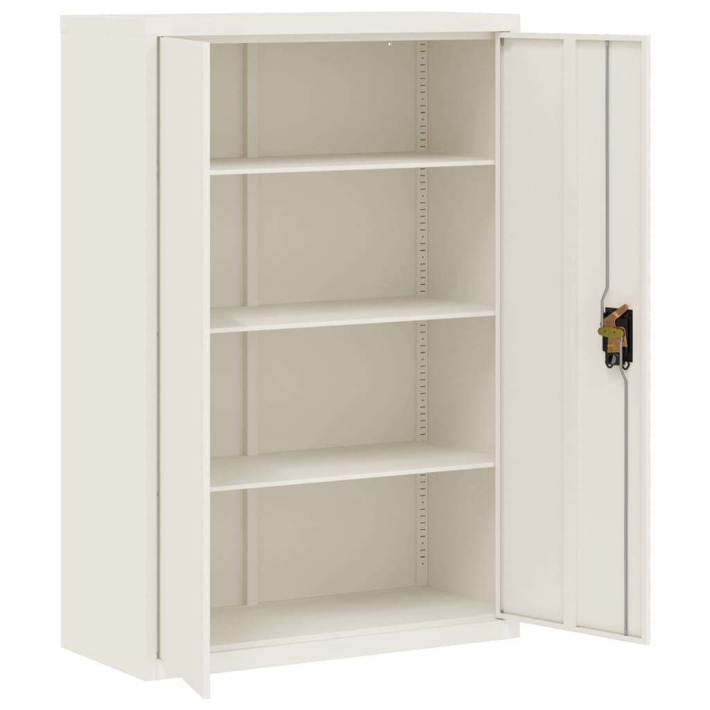 Contemporary and Fresh File Cabinet White 90x40x180 cm Steel