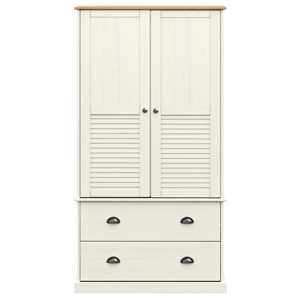 Artisan Wardrobe VIGO White 90x55x176 cm Solid Wood Pine