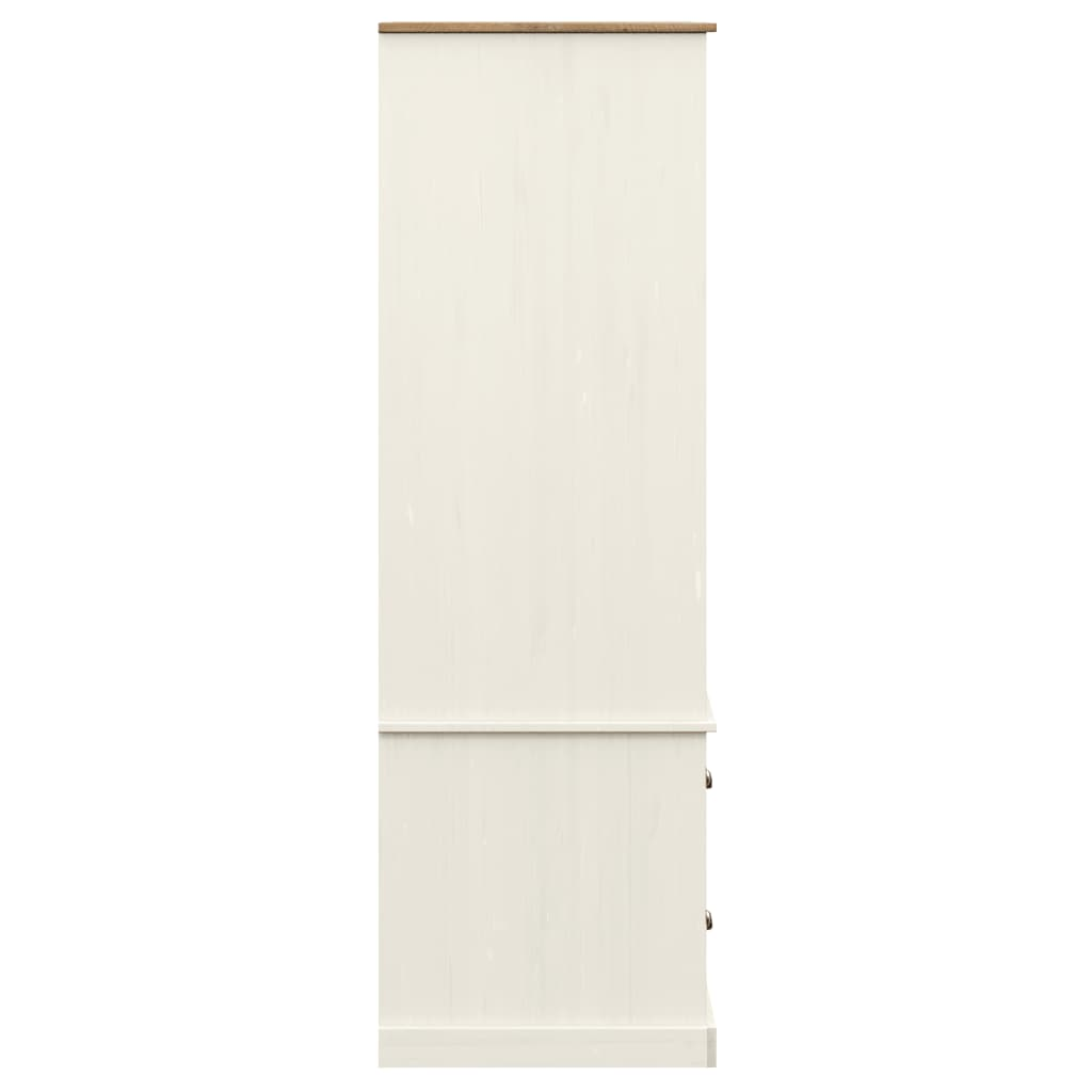 Artisan Wardrobe VIGO White 90x55x176 cm Solid Wood Pine