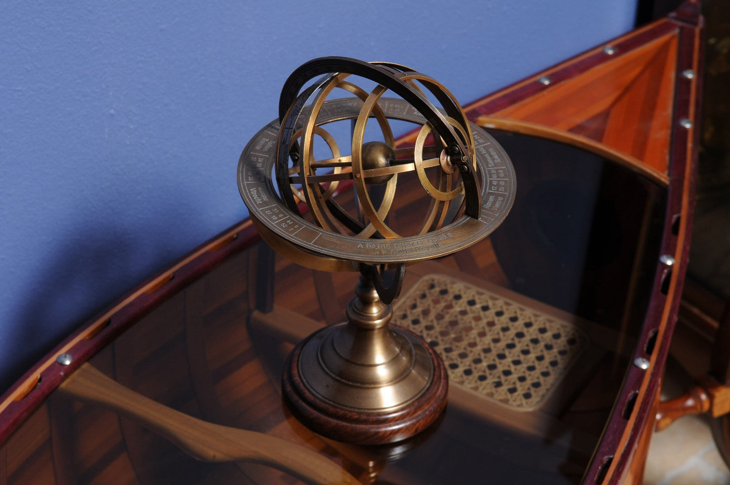 High Quality Replica Armillary Sphere on Wood Base