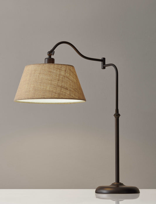 Dark Bronze Modern Swing Arm Adjustable Table Lamp - Metal | Urban Edge Design