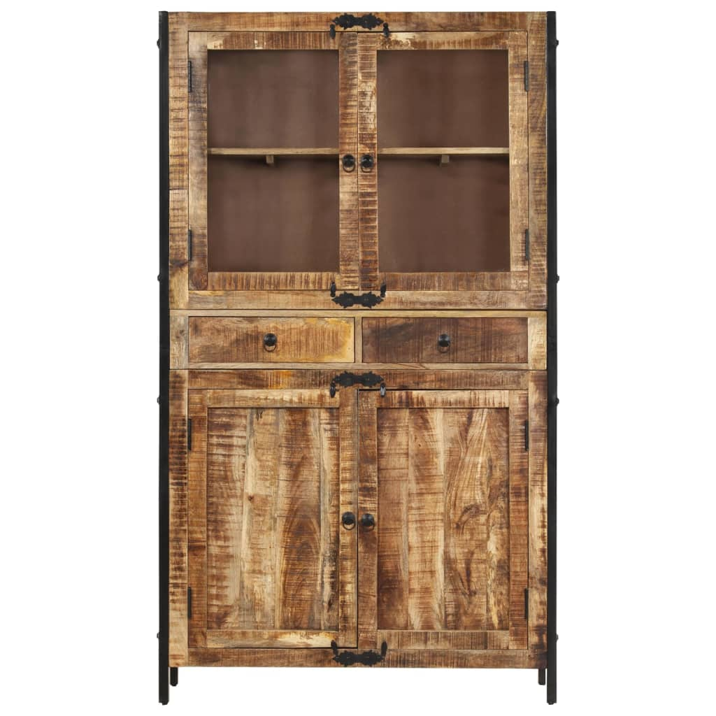 High board Cupboard 100x40x175 cm Solid Rough Wood Mango