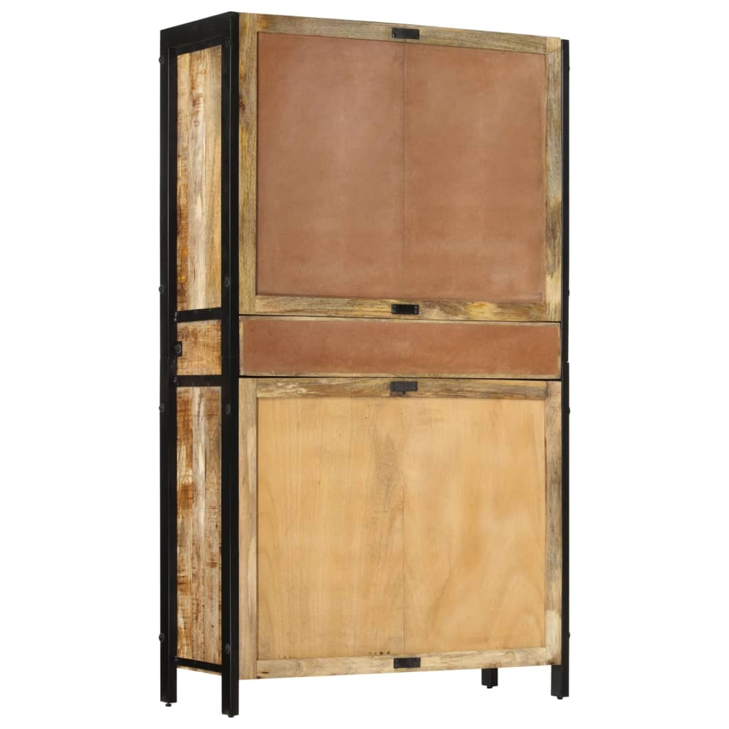 High board Cupboard 100x40x175 cm Solid Rough Wood Mango