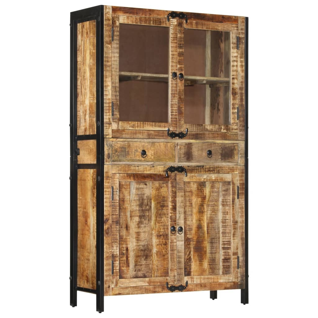 High board Cupboard 100x40x175 cm Solid Rough Wood Mango