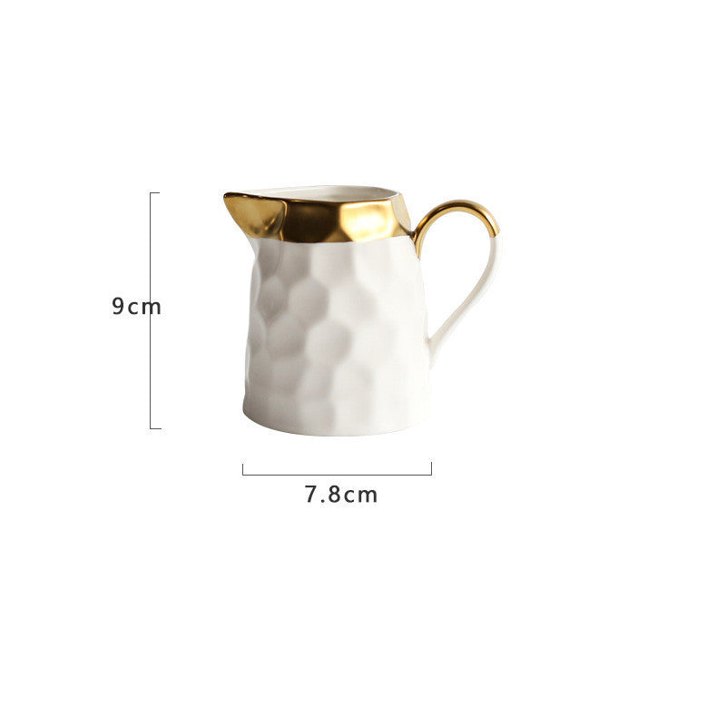 Dimple Effect Ceramic Coffee Cup Set Afternoon Tea Cup Flower Tea Set