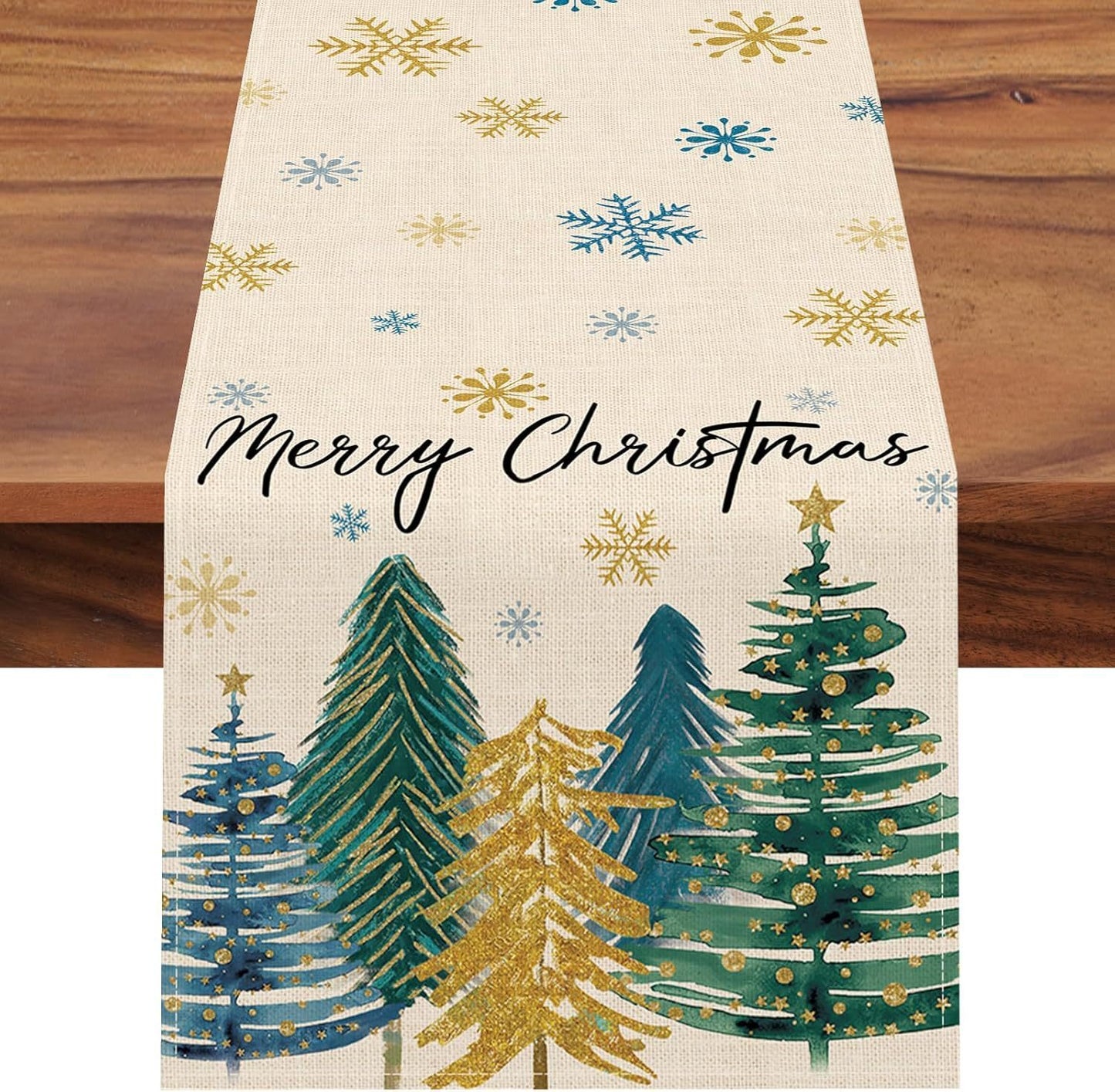 Beautiful Merry Xmas Table Runner in  Seasonal Winter Designs for Holiday Kitchen Dining Table Decoration For Indoor Outdoor Home Party Decor 13 X 72 Inch