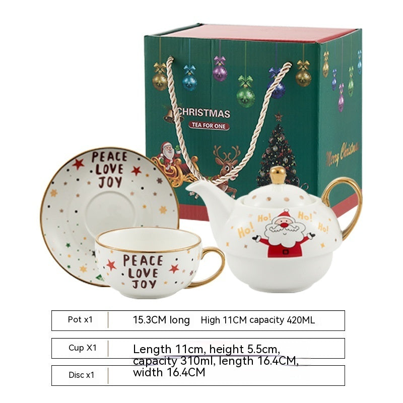 Delicate and Warming High Quality Christmas Ceramic Cup and Saucer