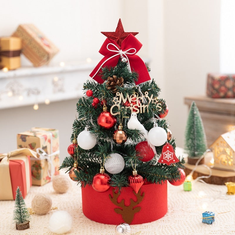 Cute, Bright, and Compact Mini Desk Christmas Tree with Decorations and Lights! – Festive Décor for Small Spaces